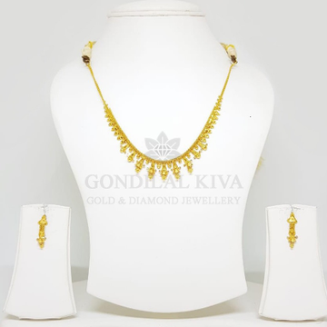 22kt gold necklace set gnh17 - gft hm24 by 