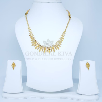 18kt gold necklace set gnl124 - gft369 by 