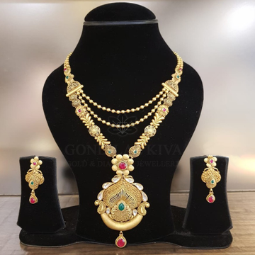 22 kt gold necklace set gnh47 - gft h/m83 by 