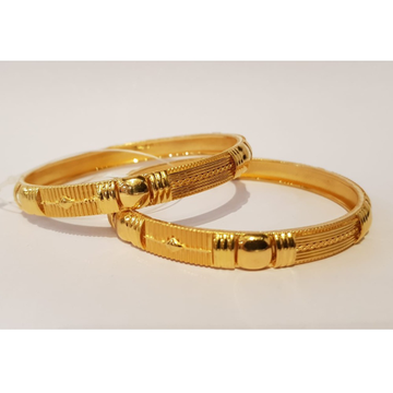 22KT Gold Fancy Bangle Kada GK-B04 by 