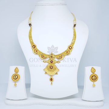 20kt gold necklace set gnl147 - gbl77 by 