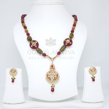 18kt gold necklace set gsl166 - gft413 by 