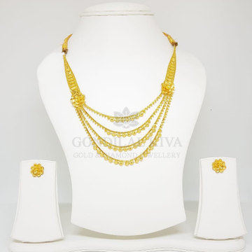 22kt gold necklace set gnh41 - gft hm74 by 