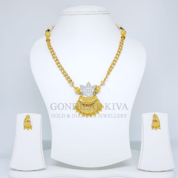 22kt gold necklace set gnh11 - gft hm18 by 