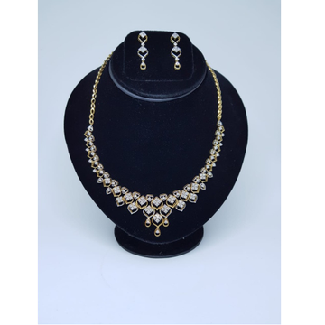 22kt gold classic diamond necklace set gk-n04 by 