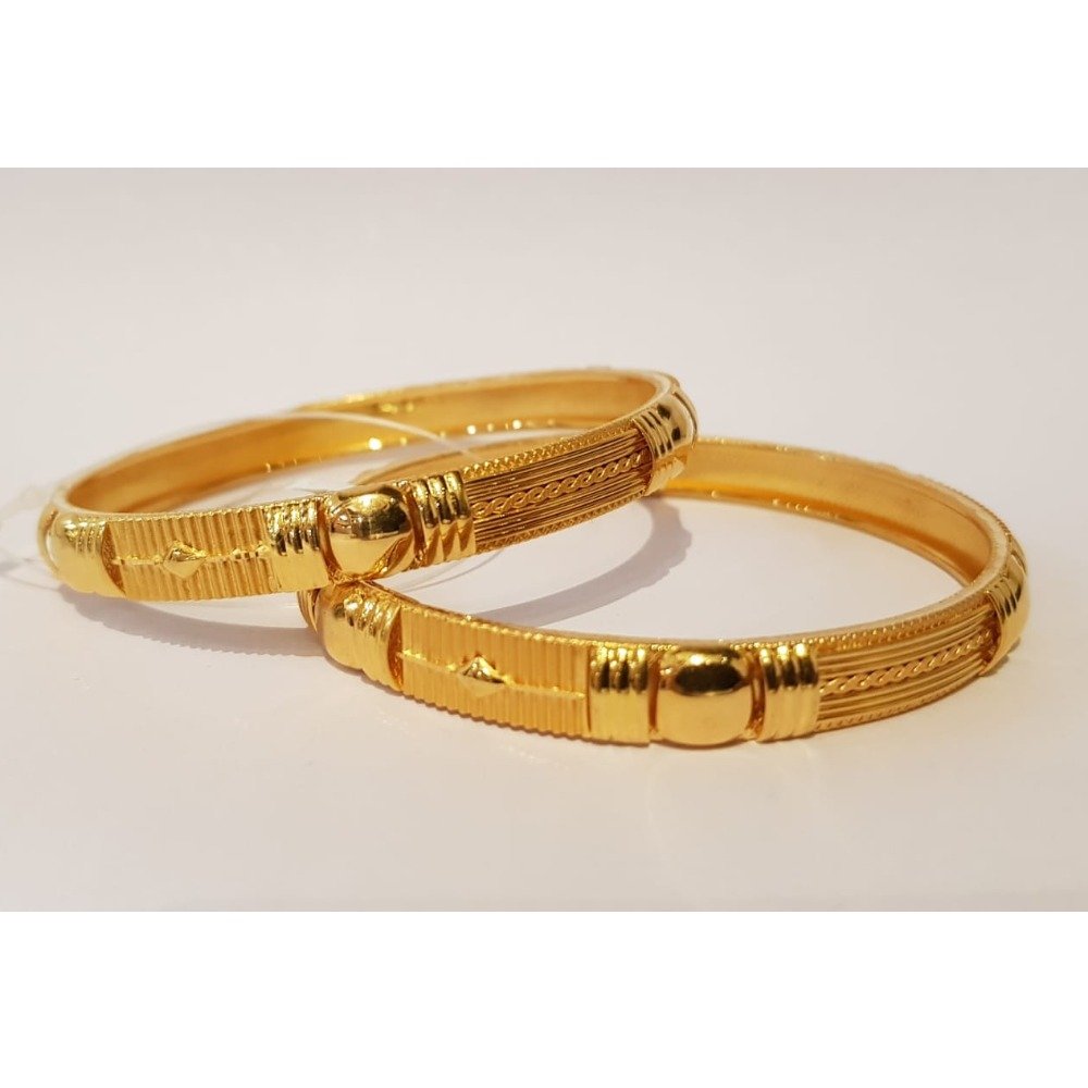 22KT Gold Fancy Bangle Kada GK-B04