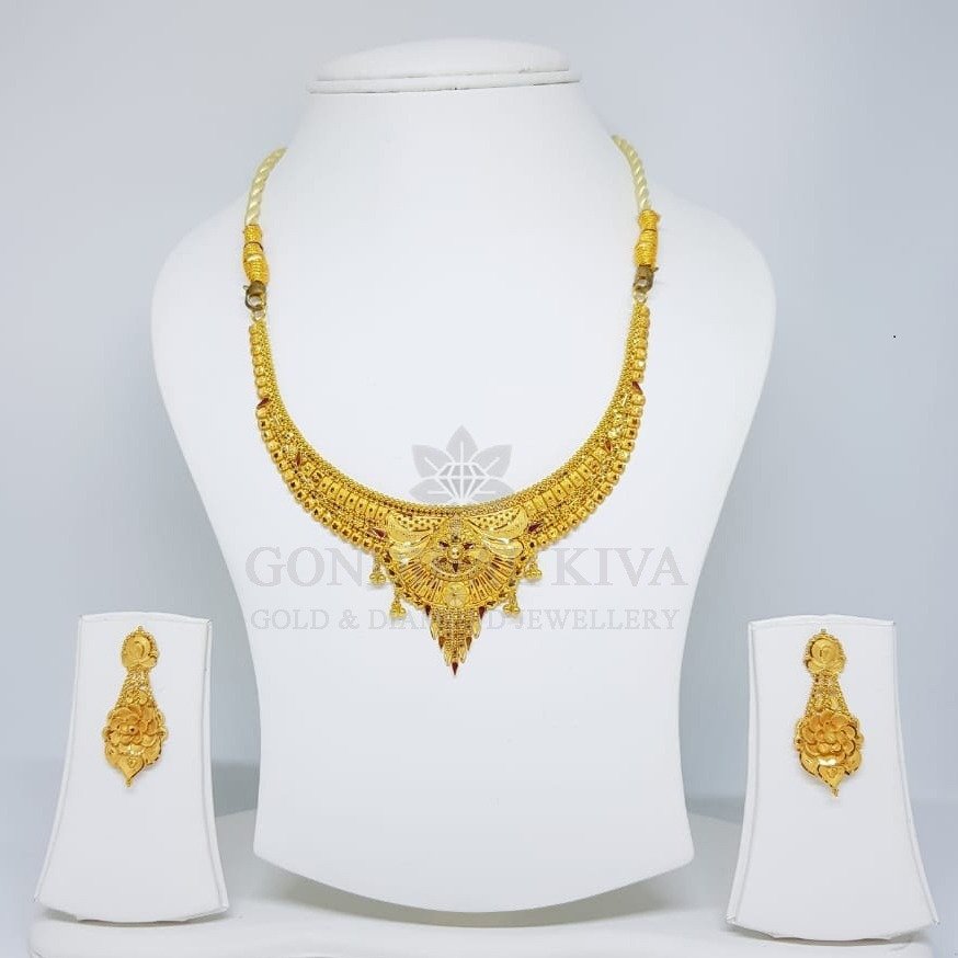 20kt gold necklace set gnl161 - gft hm64