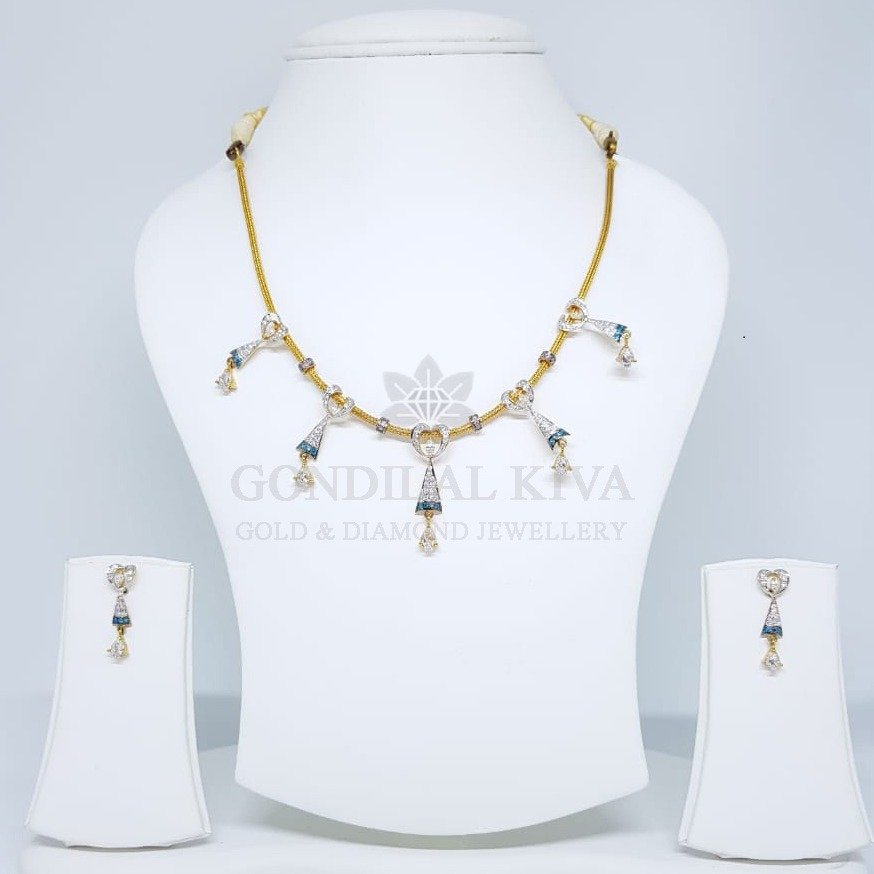 18kt gold necklace set gnl31 - gft58