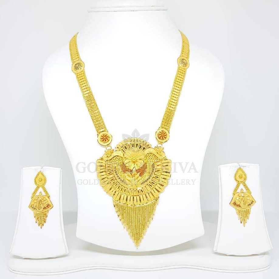 18kt gold necklace set gnl140 - gbl79