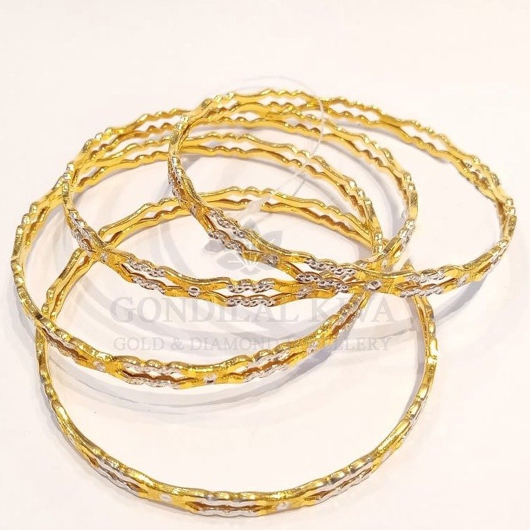 18kt gold bangles 4gbg28