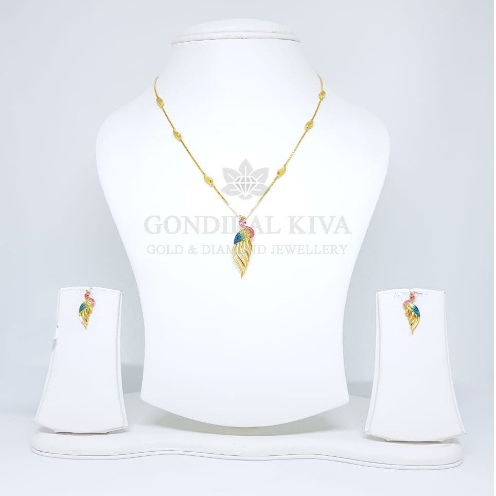 18kt gold pendant set gchp10 - gft24