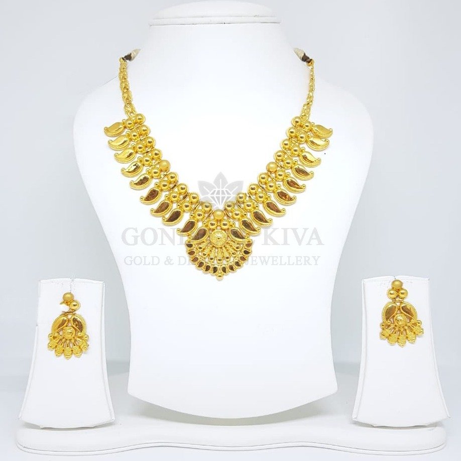 20kt gold necklace set gn13 - gft38