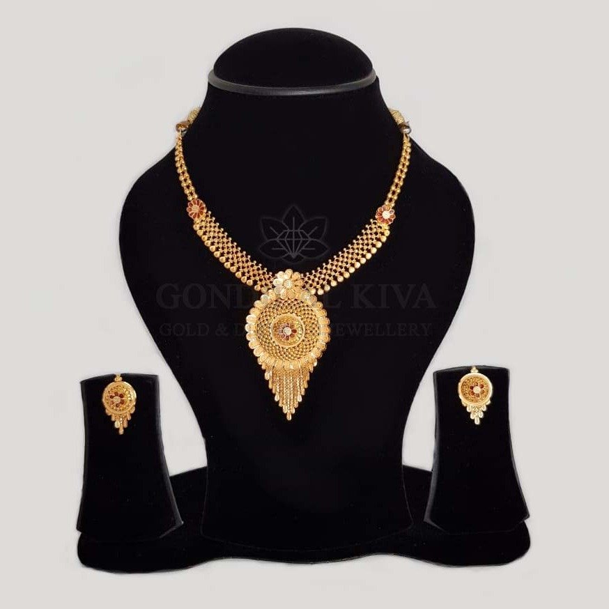 22ct Gold Bridal Necklace in Filigree Design - £885.00 | Gold bridal  necklace, Fashion jewelry necklaces gold, Gold bridal jewellery sets