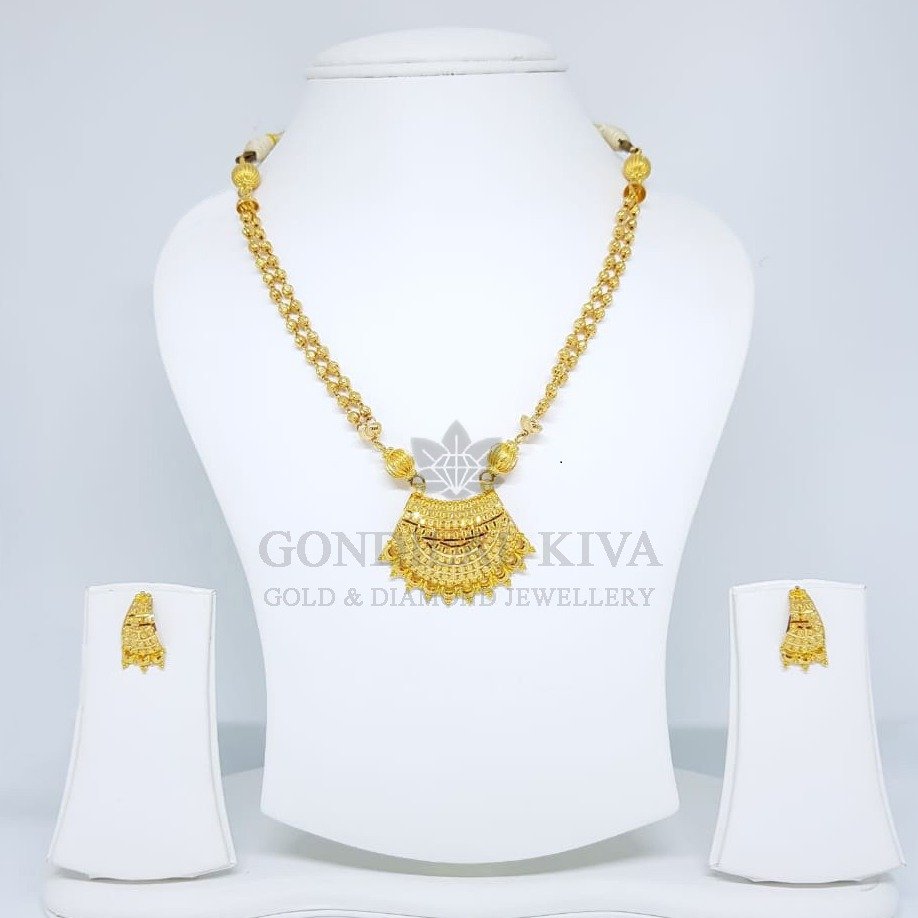 22kt gold necklace set gnh11 - gft hm18