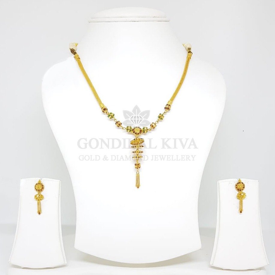 Divyaara 22kt Gold Necklace Set | R Narayan Jewellers