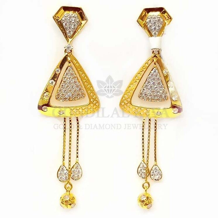18 kt gold earrings gft424